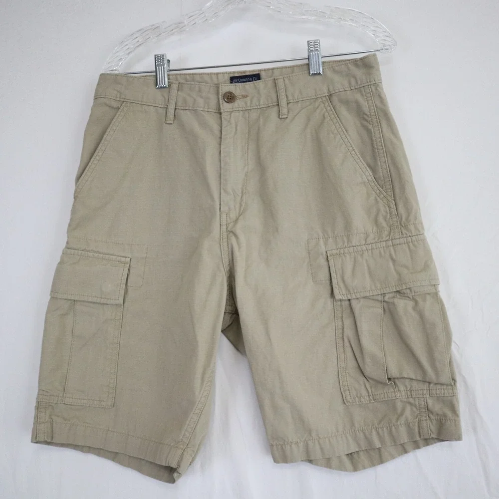 Levi's‎ Shorts Mens 30 Ripstop Cargo Flap Pocket Outdoor Casual Cotton Beige